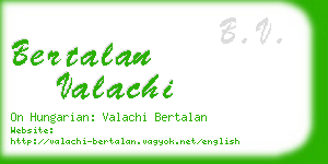 bertalan valachi business card